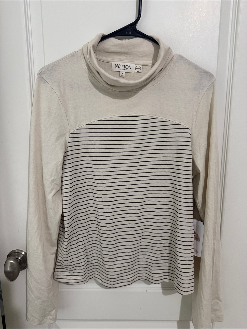 Nation la tan and brown stiped shirt sold at anthropology